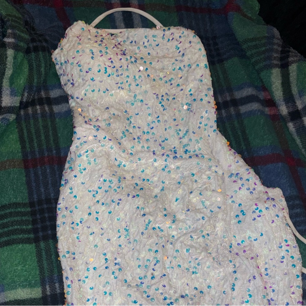 White Sequin Gown
